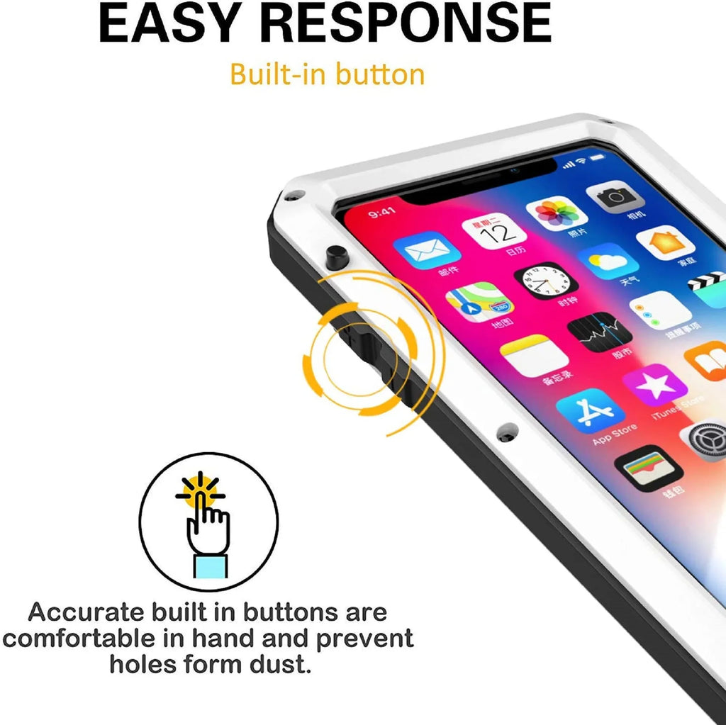 Gorilla Scratch Aluminum Resistant iPhone Protection, Grade Shockproof 6 Rugged Heavy Plus and Military Duty Glass (Silver) Travel Outdoor Metal Case