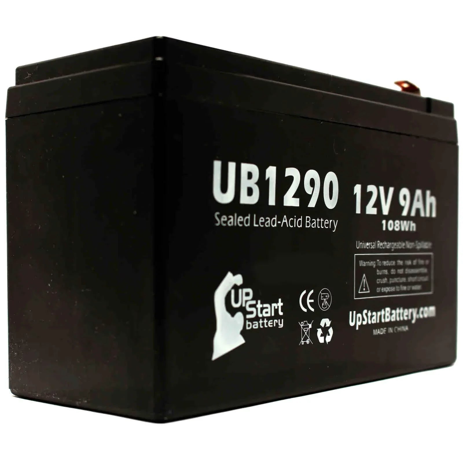 F1 UB1290 - Adapters 9Ah, Universal Includes 9000mAh, 280ES F1 Battery Terminal, (12V, AGM, 8 - Terminal SLA) Acid Battery Lead to Pack - Opti-ups Sealed Compatible Replacement F2 4x