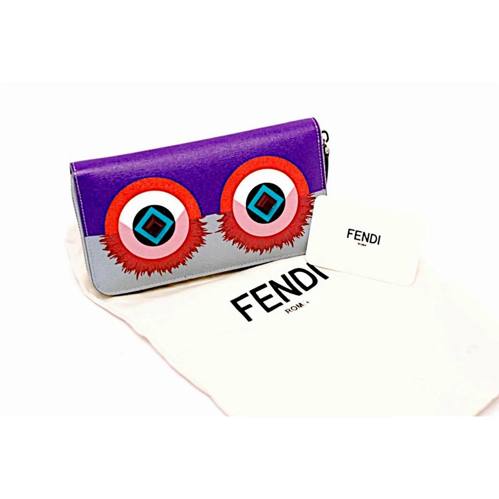 Calf 8M0341-88E Powder Monster Beauty Case Fendi New Multi Color Crayons