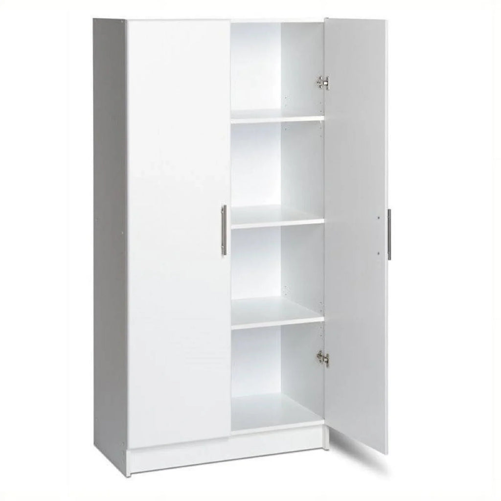 Hill in 32" Storage Transitional Cabinet Wood Composite Bowery White