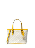Michael Bag Logo Set Women's (Jasmine Kors Extra-Small Jet Travel Yellow Tote Multi) Top-Zip