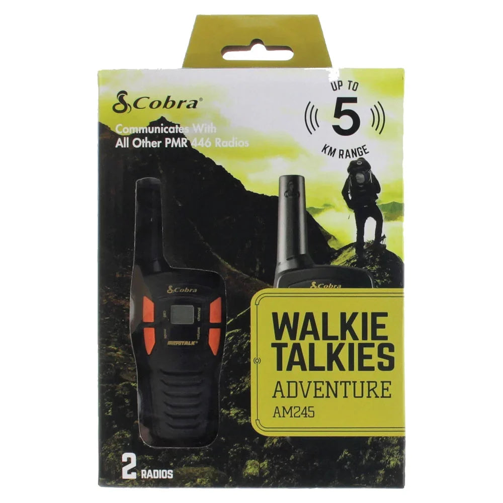 Channels, Adults for Two-Way ACXT145 Radio 22 Cobra 16-Mile Rechargeable, Lightweight, Talkies Long Range Set Compact - Walkie