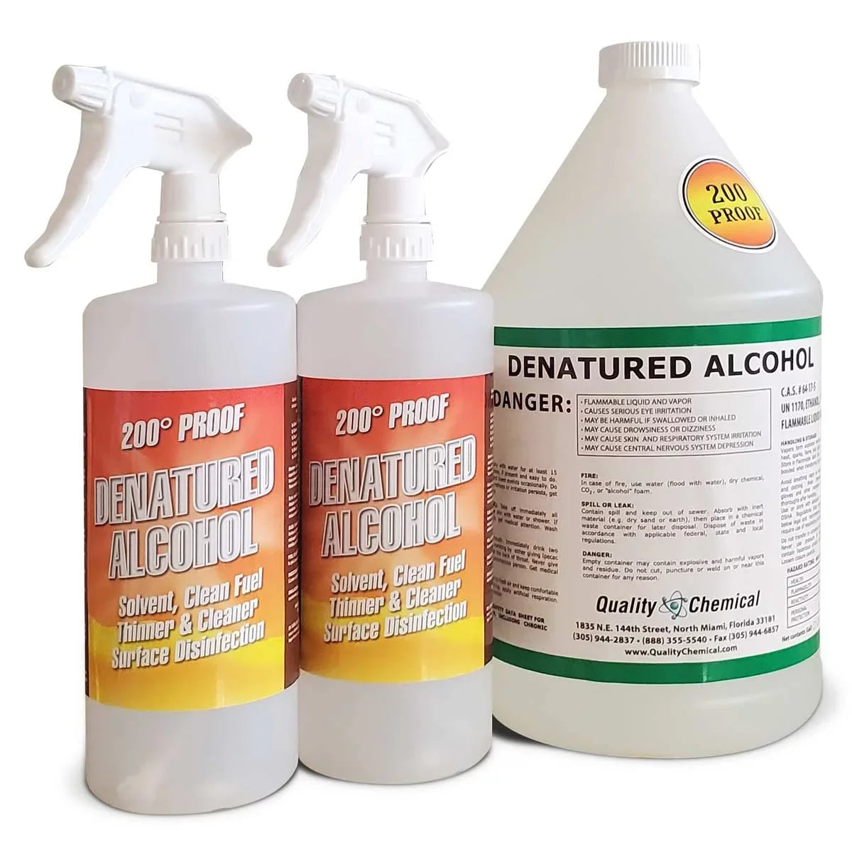 Denatured Gallon Combo 200 Alcohol Grade Quarts) Ethyl / Proof Laboratory (4 / 1