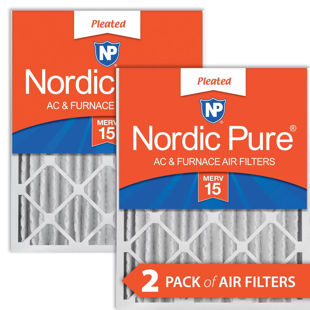 (3 Pleated 15 Nordic Pack 20x20x4 2 Air Pure Filters 5/8) MERV