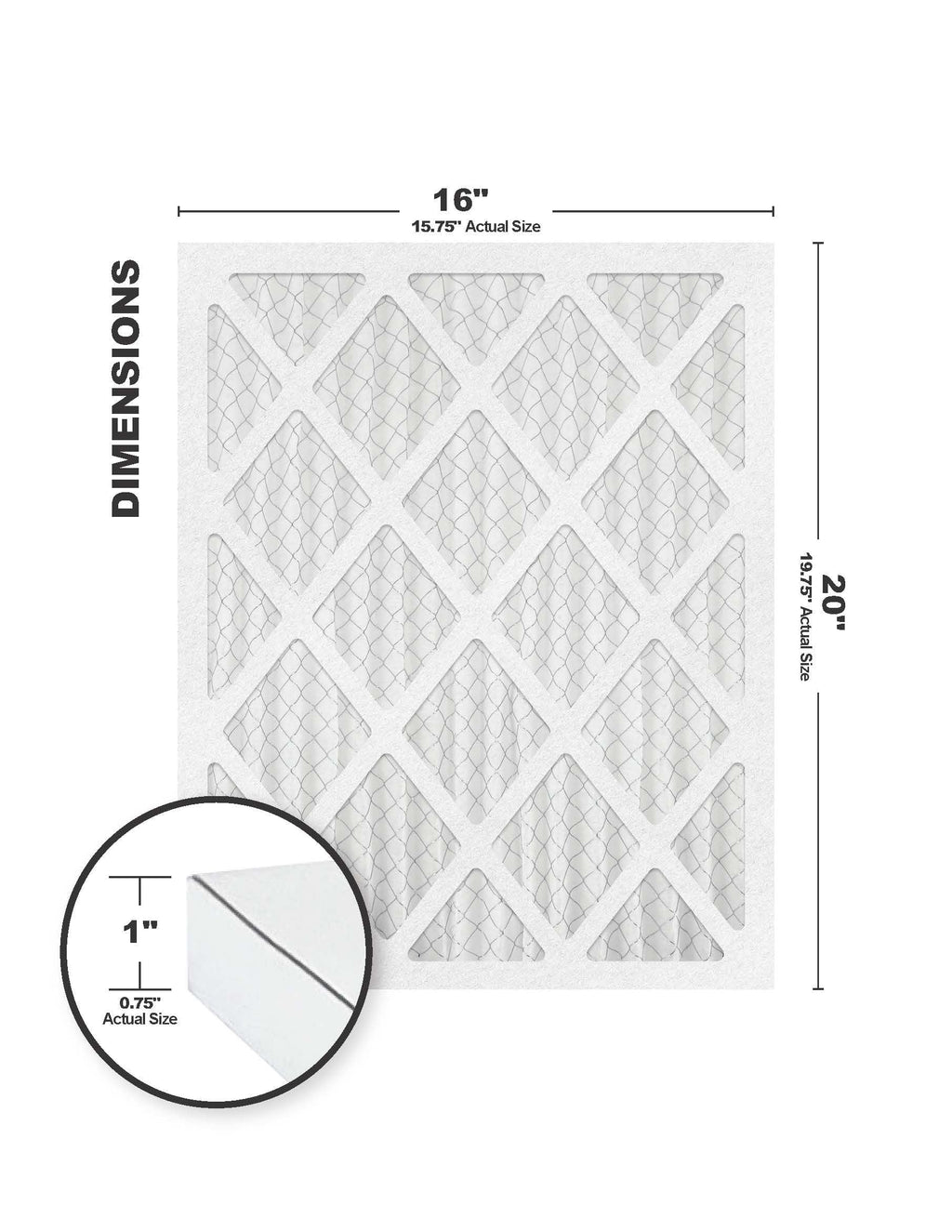 8 Filter/Furnace (4 Air 16x20x1 MERV Filters Pack)