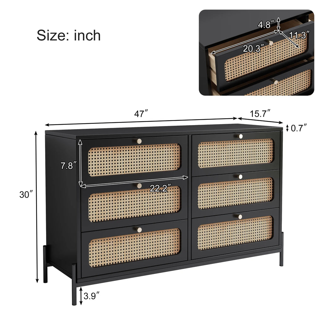 Modern Wood 3 6 Chest Tier Fresco Living Room, Bedroom, Black Drawer, Entryway, Wide of Al with Storage Accent Drawers, Dresser Cabinet for