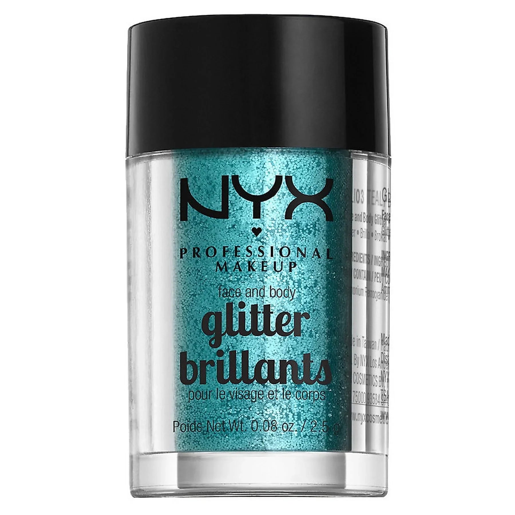 & Glitter, Face 2 Professional Teal 0.08 NYX oz of Pack Body Makeup