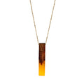 Pendant Blue Women Bar for Vertical Gift Yellow Wooden Wood Necklace Inc | Resin Box Anniversary Boutique