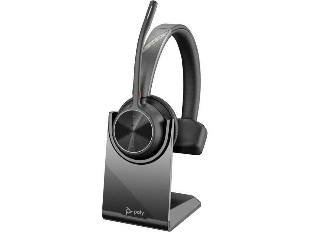 Ear-cup - - Assistant - - Wireless - 298.6 Headset kHz Voyager Hz - Electret Mono - - Charge Bluetooth with Monaural Over-the-head, - - Poly Google 20 Siri, ft 20 On-ear USB-C Condense... - 4310 Stand
