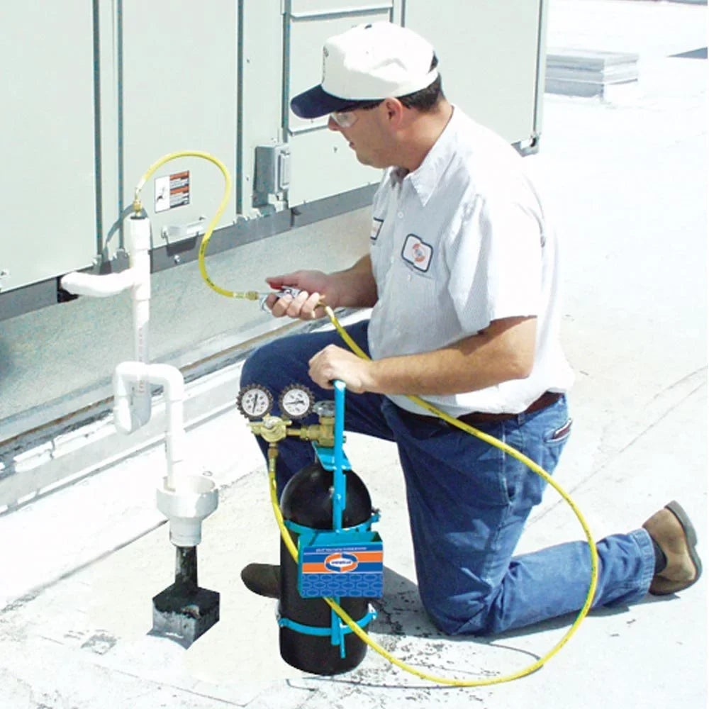 Nitrogen Carrying Tank Nitrogen Cubic 40040 and Uniweld Sludge Kit with for Stand Blaster Metal 40 Feet Sucker