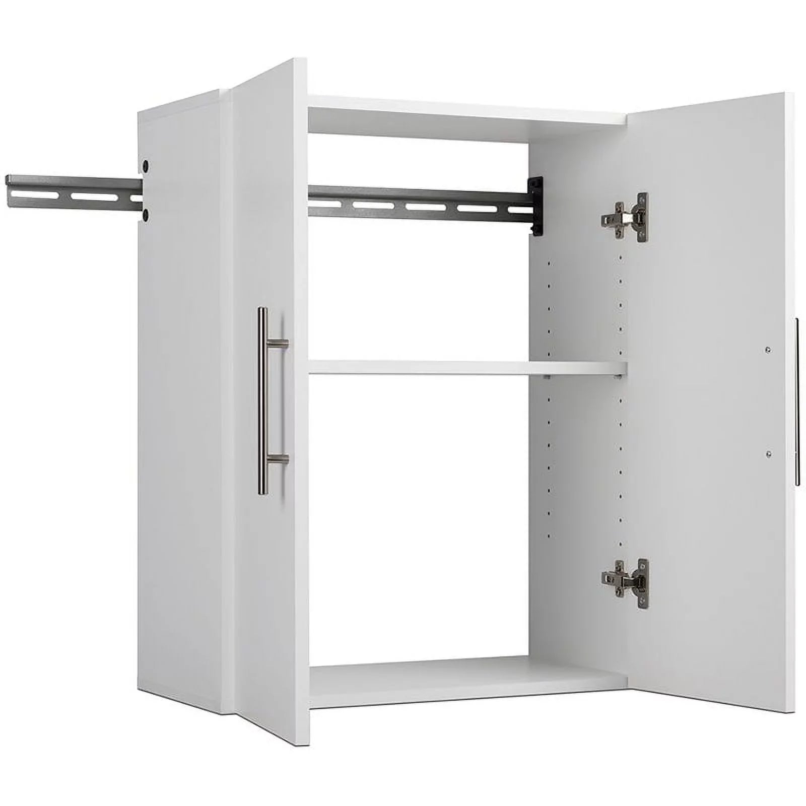 in Square Cabinet Set Mounted Home Garage Wall Piece 2 White