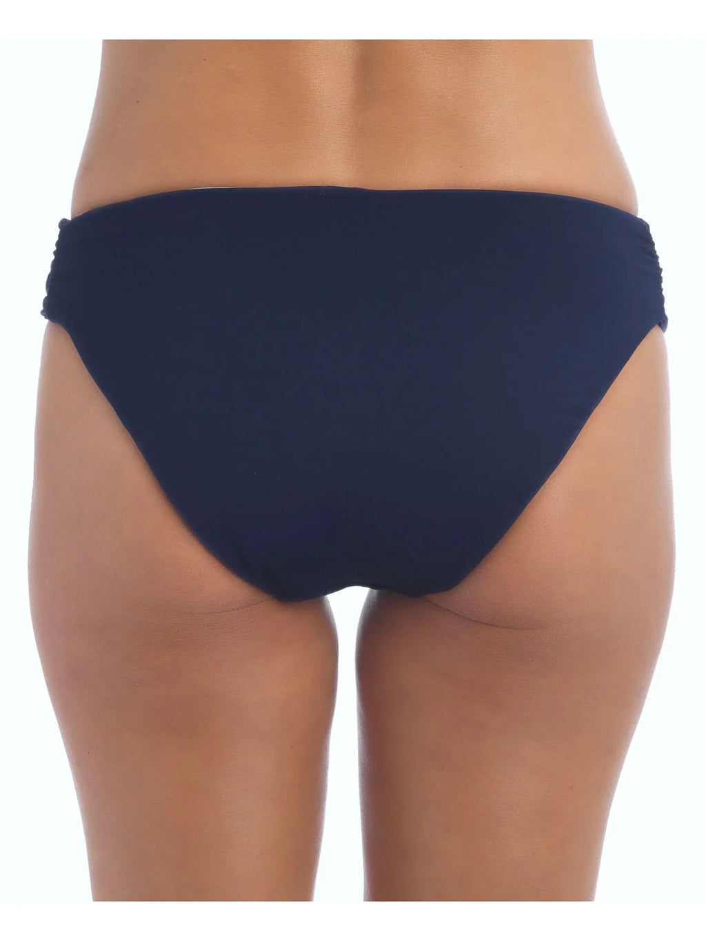 Stretch Lined In Navy Bloom Shirred Moderate Swimsuit Reversible 16 Women's Floral Petals Coverage BLANCA Bottom Hipster LA