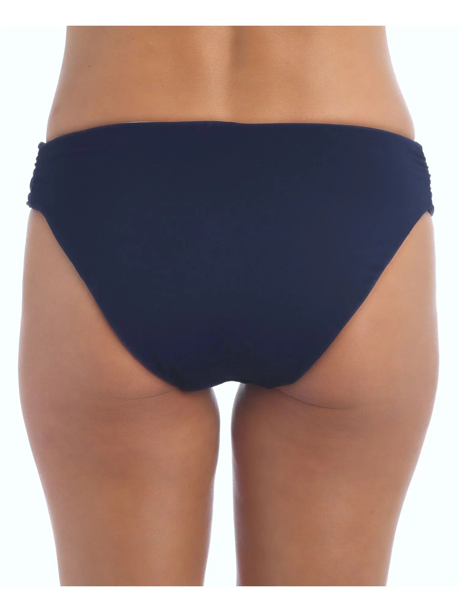 Stretch Lined In Navy Bloom Shirred Moderate Swimsuit Reversible 16 Women's Floral Petals Coverage BLANCA Bottom Hipster LA