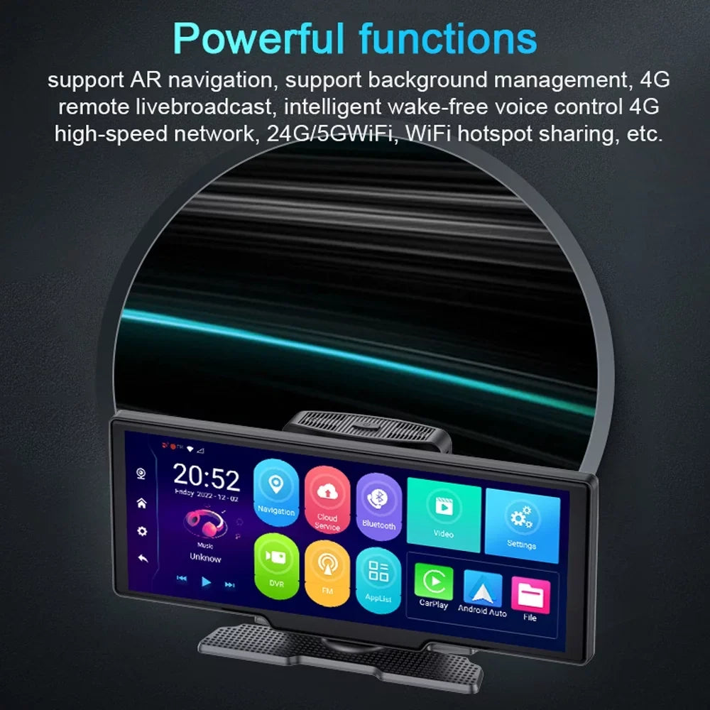 Viewing Dual Lens Car Dash Auto Recorder Global DVR System Recorder Car Cam Positioning Car 10.26in 170 Degree Video Navigation Angle Night Multi-language Wide