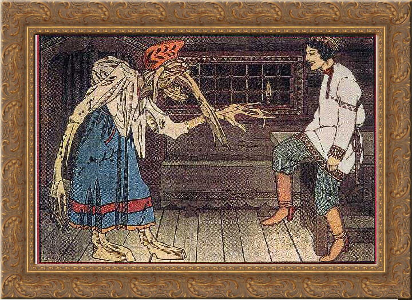 priest's of tale Ivan Framed Gold Canvas by Ornate for The 24x18 Bilibin Art and royal three Illustration the Ivashko divah Wood son