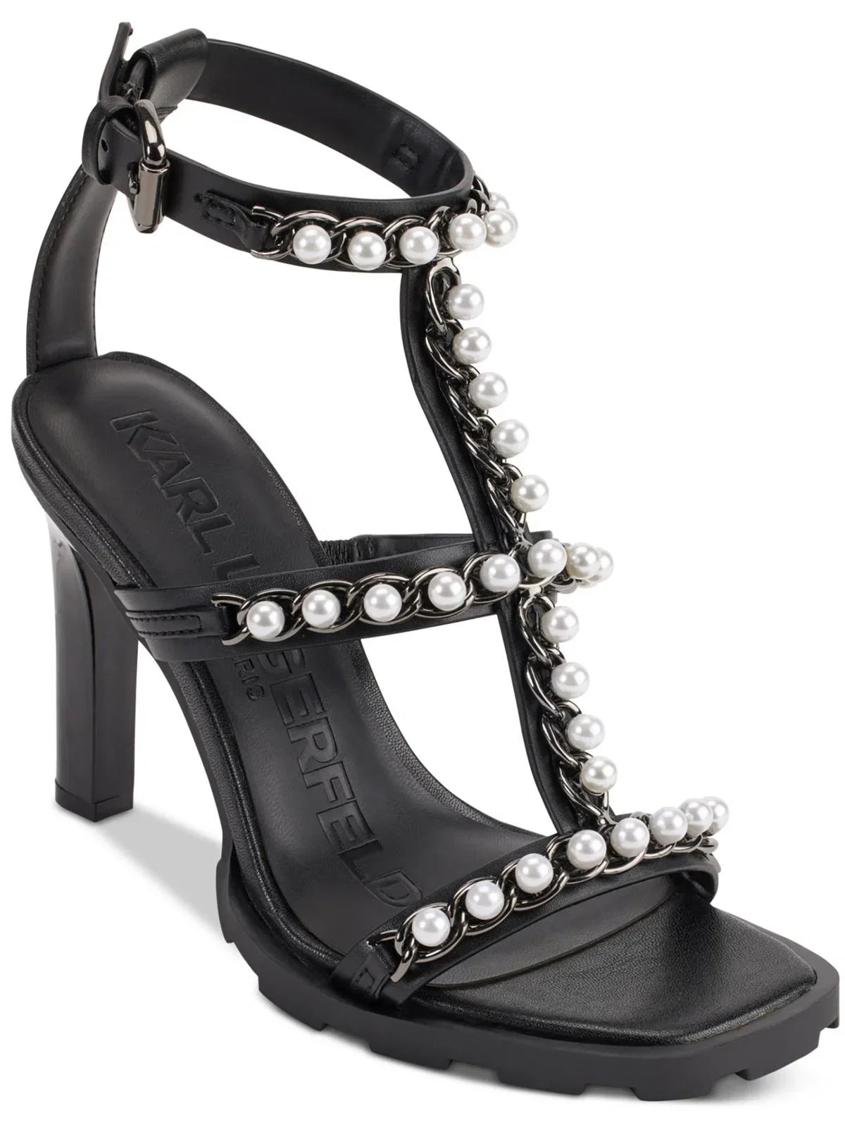 Womens Leather Midge Heels Lagerfeld Paris Faux Dressy Karl