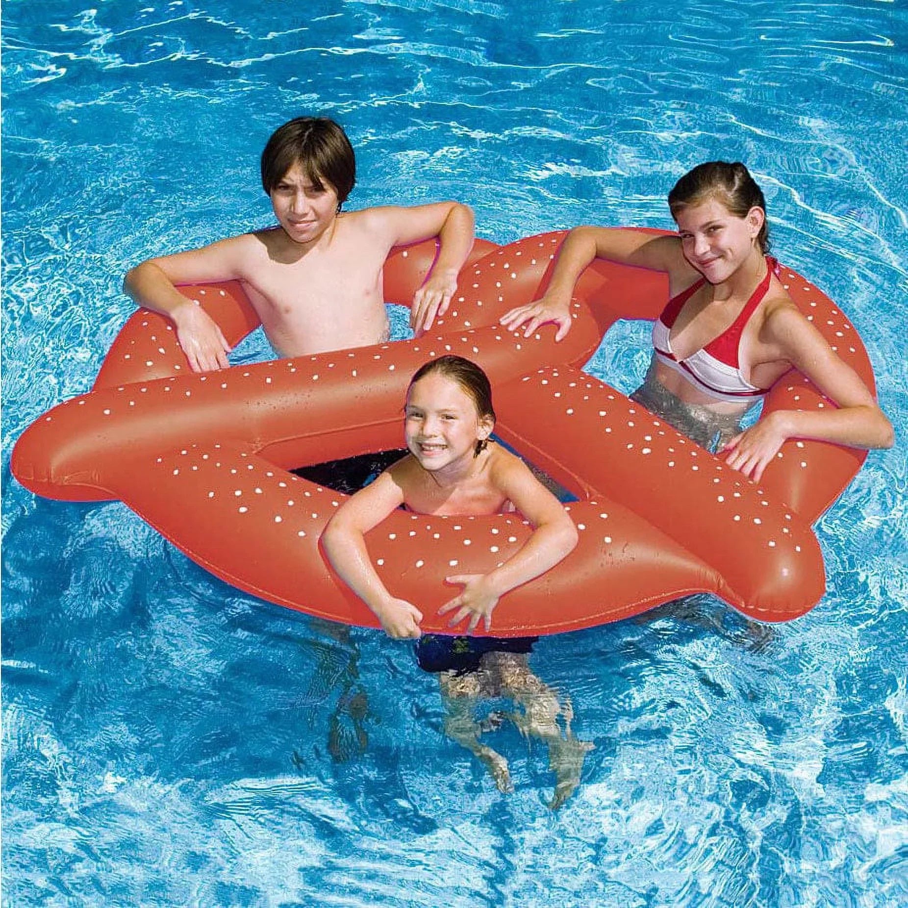 Inflatable Swimline Float, Vinyl Brown Pool Fun Pretzel Giant