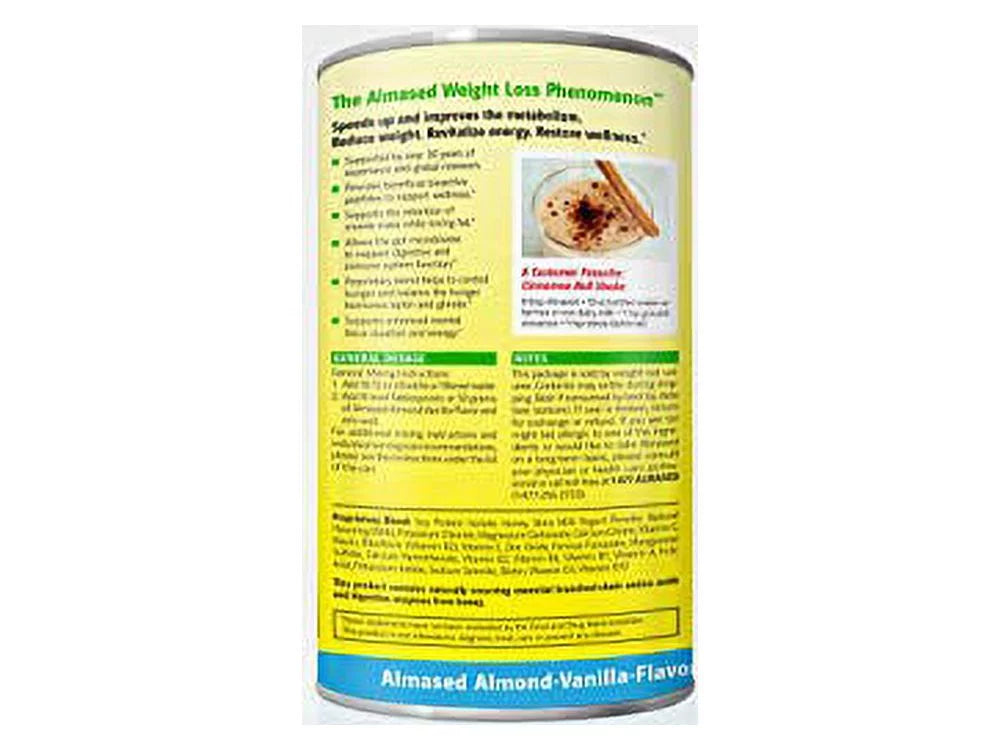 Almased Weight Gluten-Free, pack) Vanilla Loss (2 ¨C shakes Meal Flavor, ¨C oz Powder non-GMO 17.6 Replacement