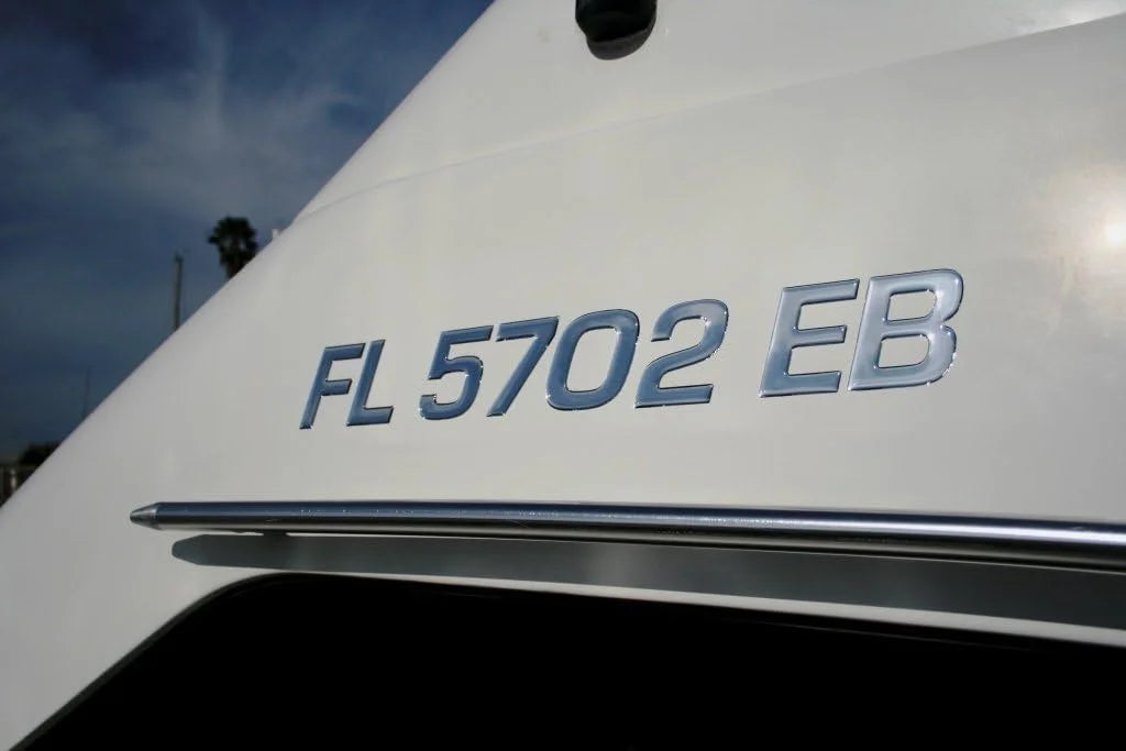 Numbers Series Font Jetski Registration Style Decal Domed/Raised (16 Plain & - Chrome/SURF Pcs) Boat