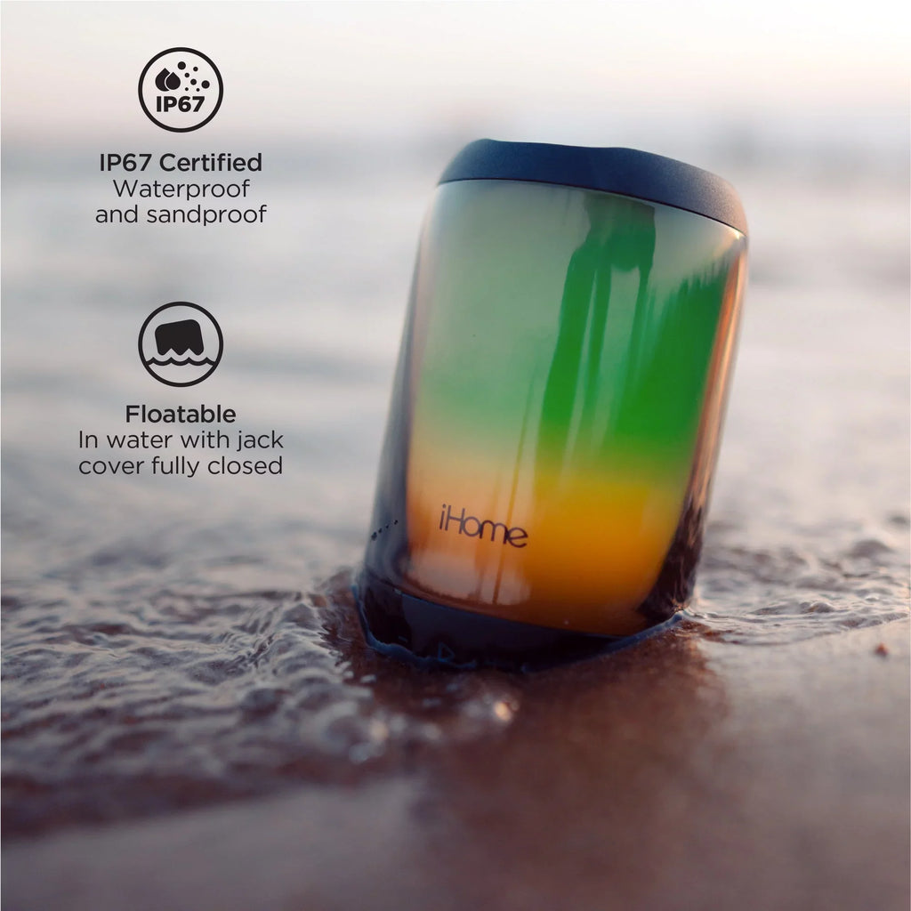 Waterproof Color Mega Play with Bluetooth + Battery Glow Rechargeable Changing iHome Speaker
