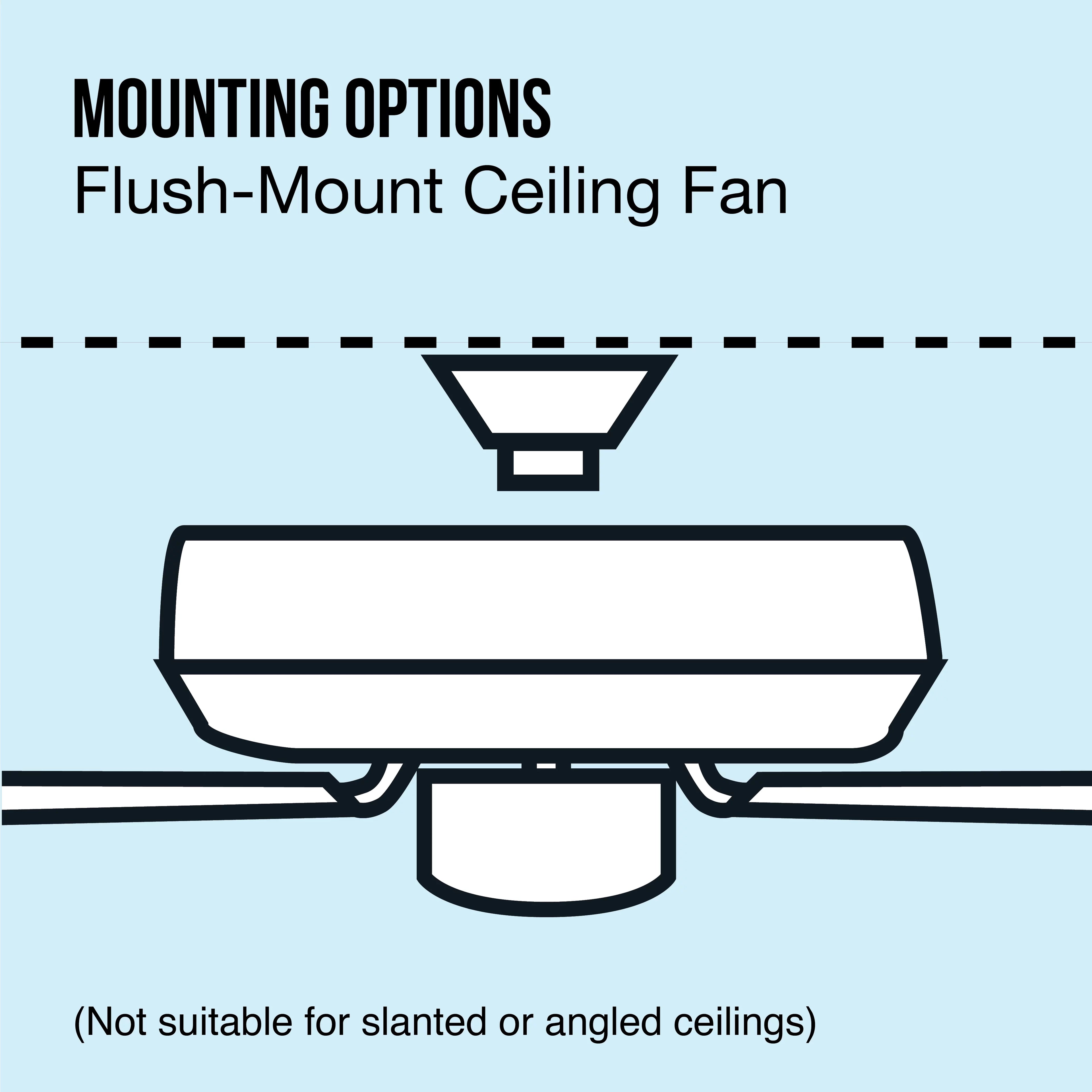 with Fan 52 Reverse Kit, Blades, Mainstays Hugger inch Airflow 5 Indoor Light Ceiling White,