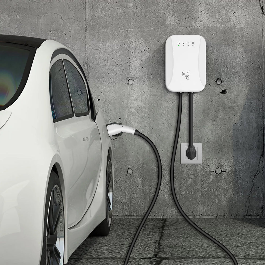 Standard with 14-50 Charging ft NEMA ) Cable, 25 EV Indoor/Outdoor Level Station (40 J1772 240 Volt 14-50 Electric Charger NEMA Vehicle Plug Car Charging Portable SAE Amp, Charger 2