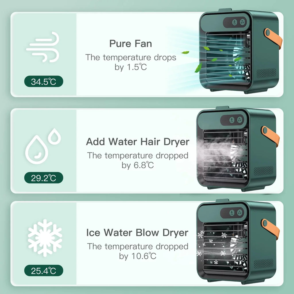 with Office,Bedroom,Car 1 Home Speeds Personal in mirror Fan Humidifier Adjustable Phone and 4 Cooling Portable and Cooler with 3 for Fan, Desktop Comvin holder Fan vanity Air USB Desk Fan,Quiet Air