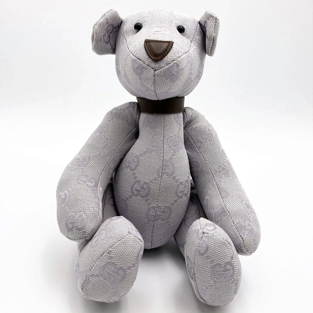 Brown Purple x Canvas Ladies Gucci Kids Pre-Owned Plush GG (Good) GUCCI Interior Bear Toy