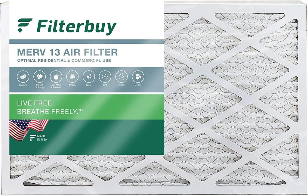 Filterbuy Filters Furnace MERV HVAC Pleated 13 AC (1-Pack) 16x25x2 Air