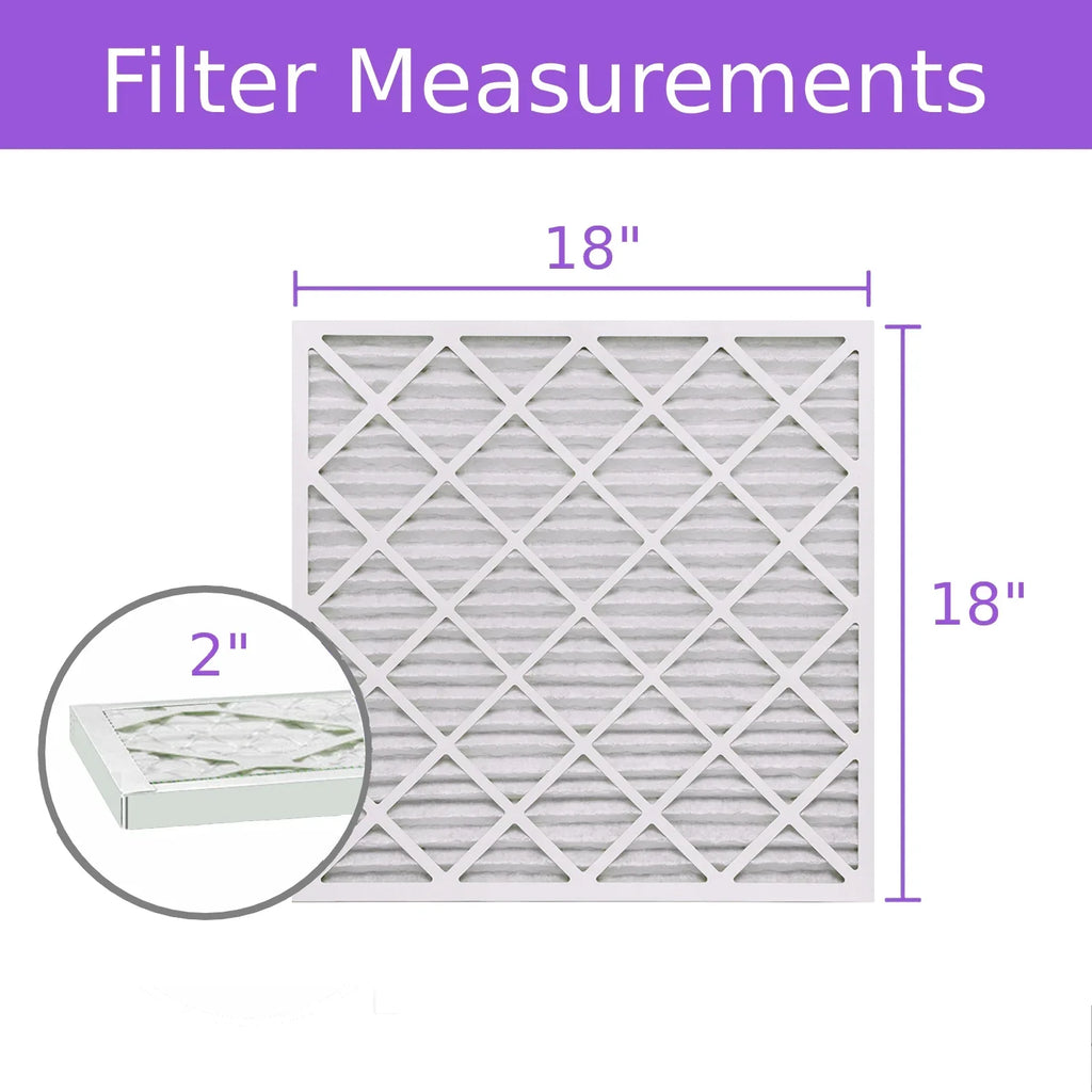 Pleated Air Purolator DMK80 Pack) Filter, 18x18x2, Extended MERV Mechanical (6 8, Surface