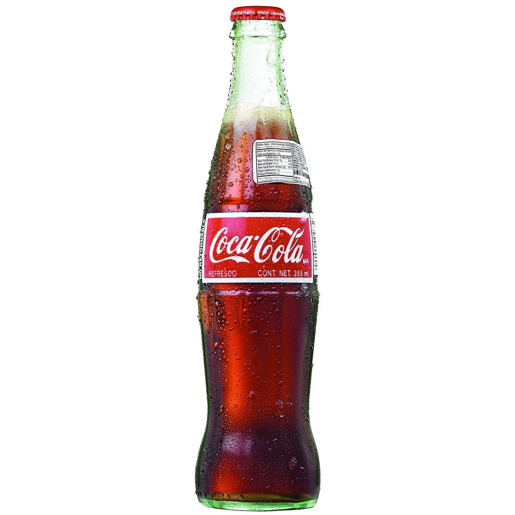 Case Coke (12-Pack) Sugar oz. fl. Mexican 12/12 (355ml) Sweetened Authentic Bottle Glass Real Cane