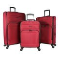 Burgundy Lightweight Spinner Set Lisbon Dejuno Expandable - 3-Piece Luggage