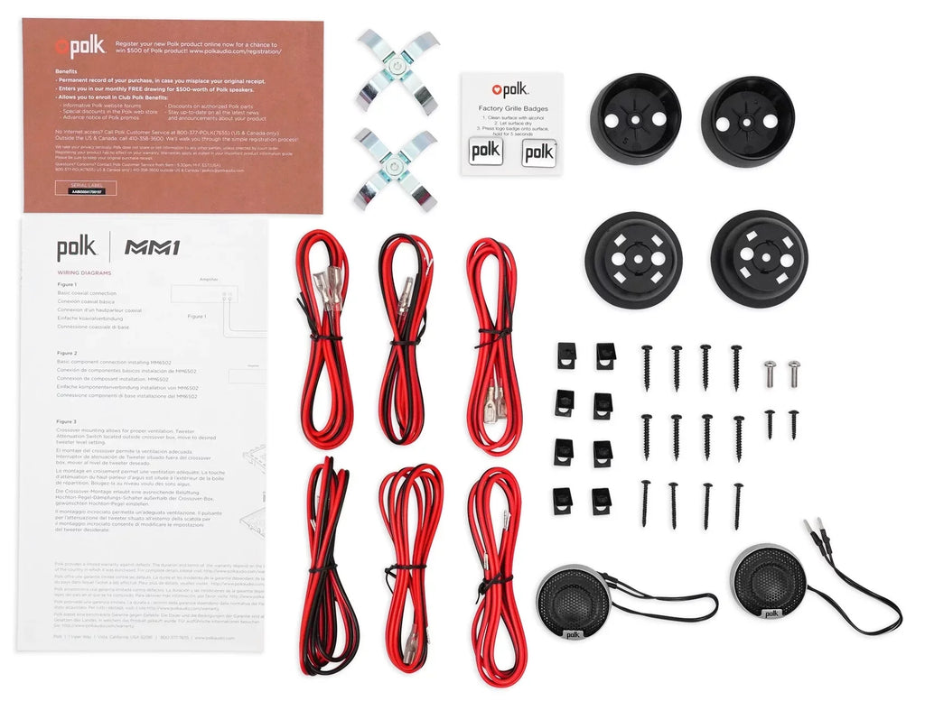 Component 750w Audio Monitor 6.5¡± MM6502 Powered Speakers+Free Polk Car Speakers