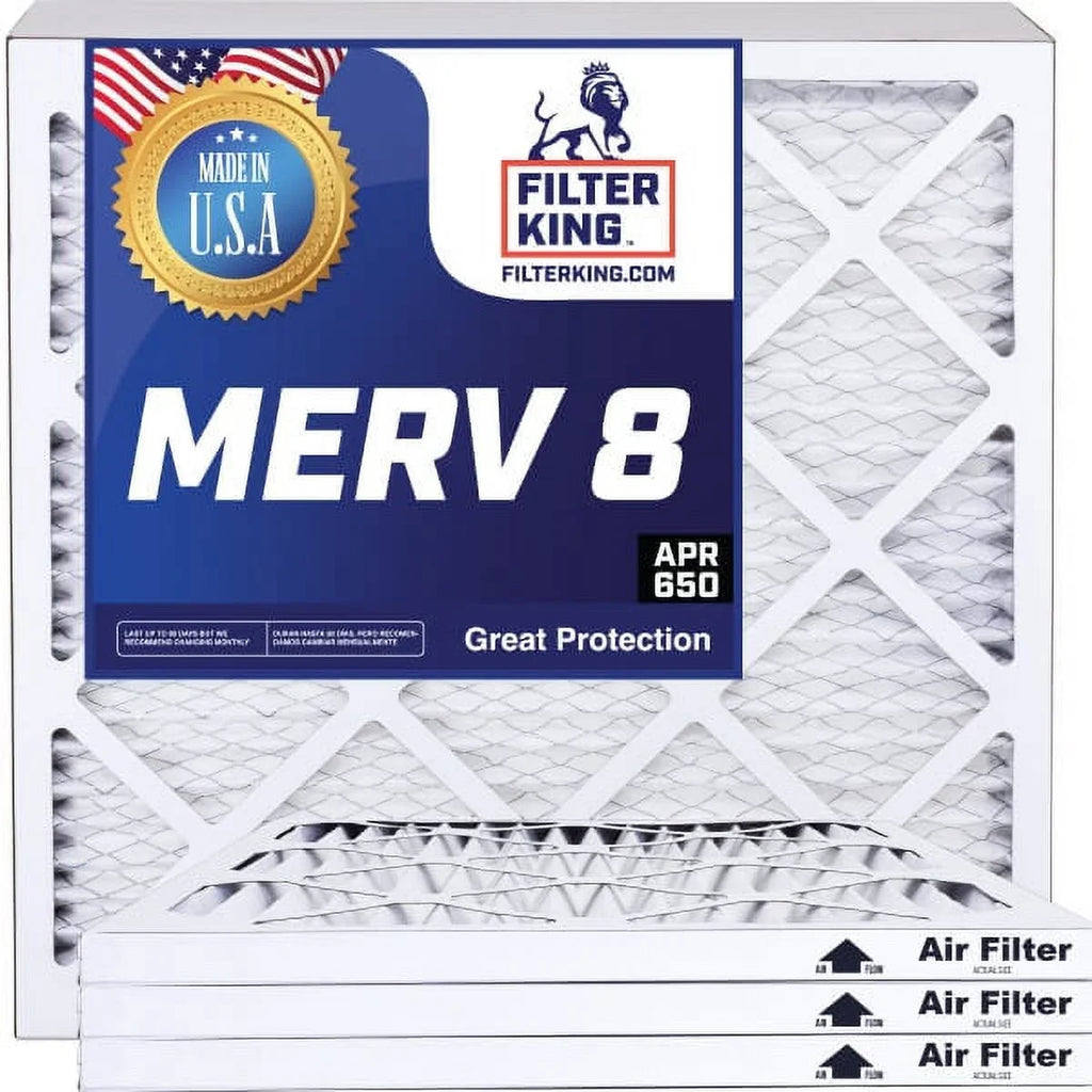 A/C Size: 4-PACK | x Filter | Air 52 23 MADE 8 King x MERV HVAC | 23x52x1 Filter Pleated Furnace Actual .75" | USA IN Filters
