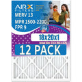 to - AIRX MERV Filter 9 AIR. 2200 Rating, - CLEAN Comparable Filters Air in Pack Furnace 18x20x1 & 12 FPR 1500 13 WICKED MPR by USA of Made FILTERS