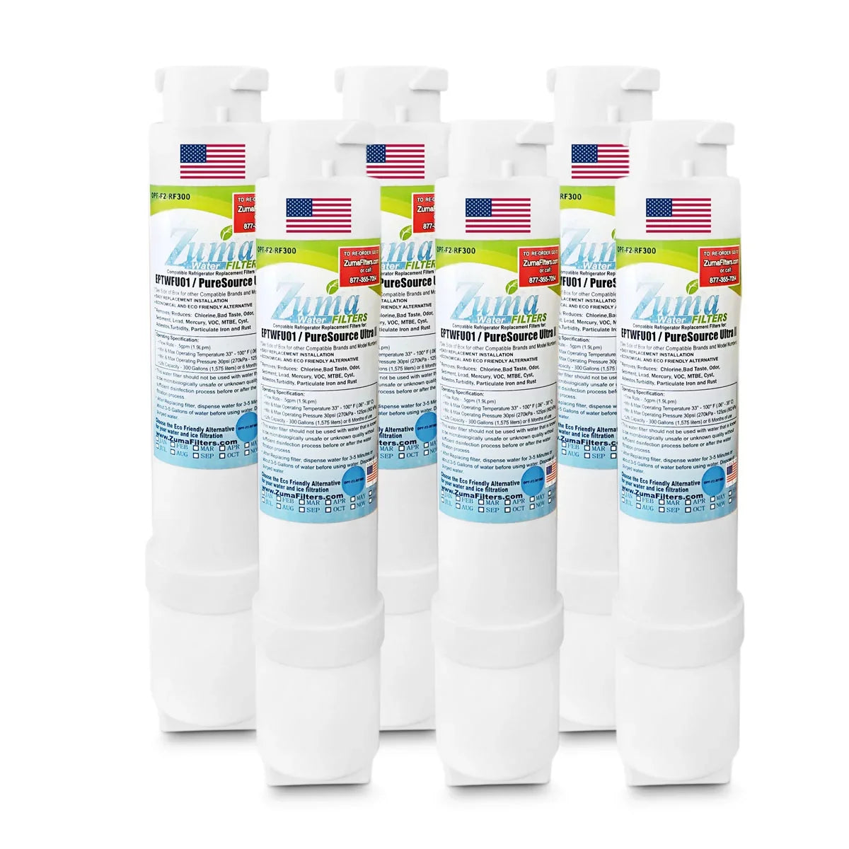 U.S.A. Compatible Brand ZUMA , with Made - and in Filter Pack Water - Ice , FPBS2777RF9 6