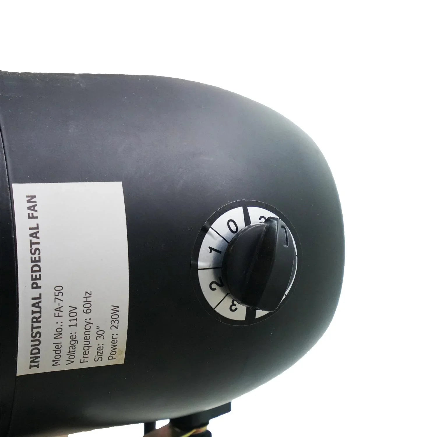 3-Speed Height Pedestal 30" Jet Adjustable Black Industrial Oscillating Fan