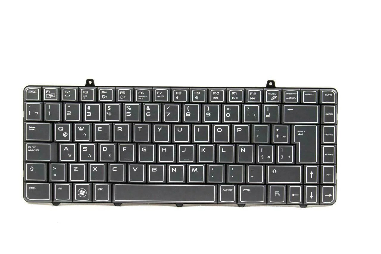 Dell DN229 Pre-Owned Spanish-Latin Laptop Alienware PK130BB1A16 Keyboard - Like New M11X