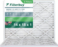 (2-Pack) 14x18x1 Furnace 13 Filters Filterbuy AC HVAC Pleated Air MERV