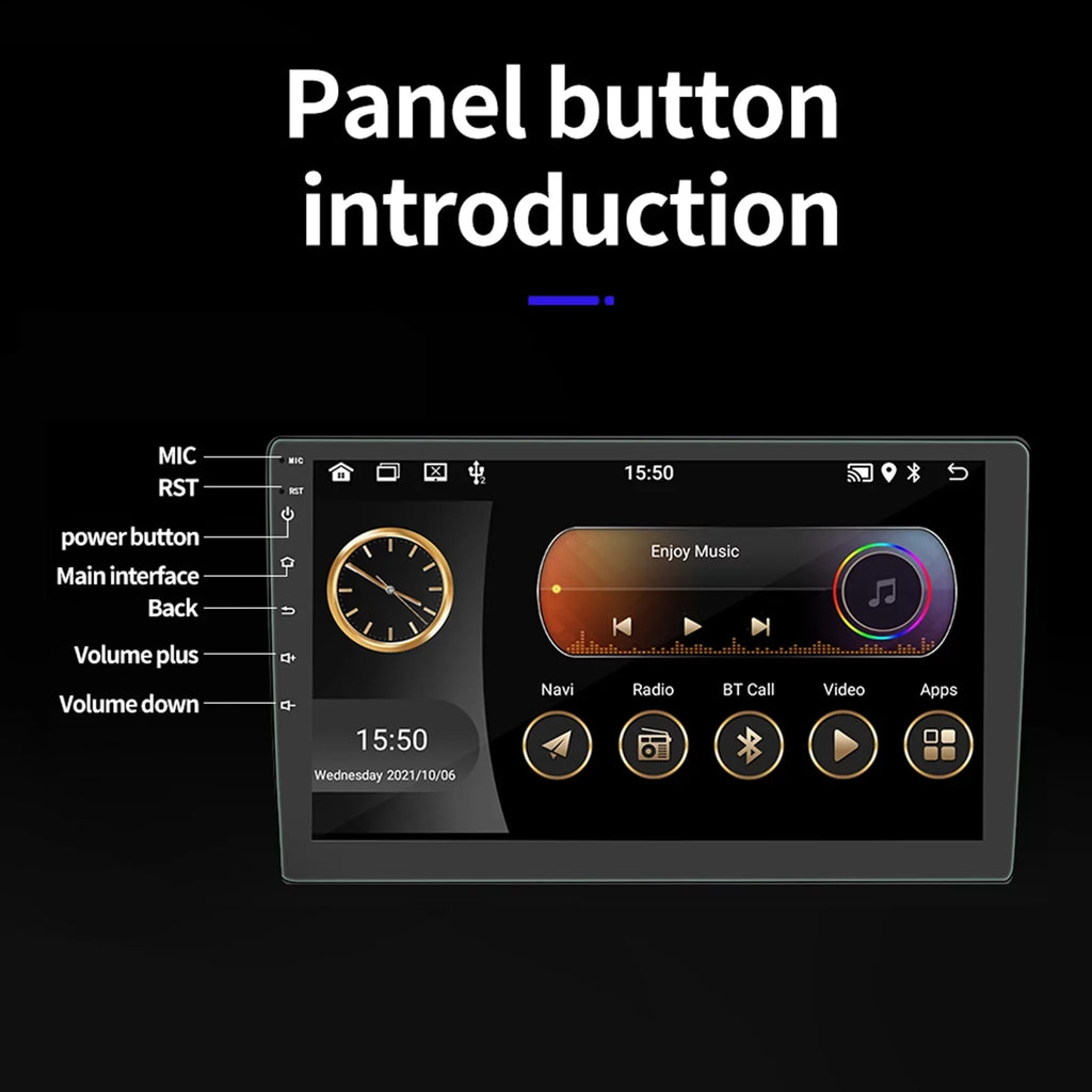 Double Radio 2022 Navigate Link, Touch Stereo 10.1 With Android Din Camera(2+16GB) Screen Bluetooth Inch GPS FM, Car Backup Mirror