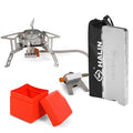 Stove with Control Adjustable Heat Backpacking Camping Stove Windshield, 3500W Alloy Portable Aluminum