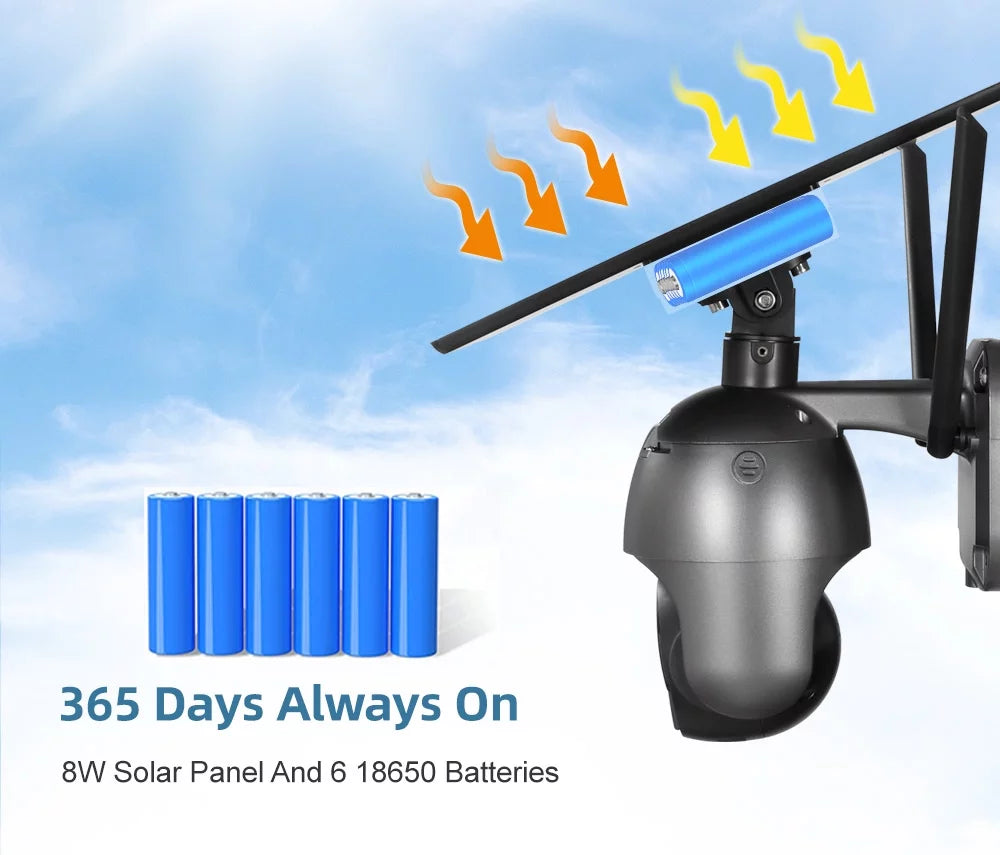 Wireless LS VISION System Camera 4MP Battery Solar Wifi Powered Camera Outdoor PTZ Security