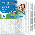 Filter AIR. Made Filter USA Air to AC Electrostatic Comparable AIRX by Pleated 6 WICKED HVAC MPR 20x25x1 Premium FPR Filters 700 FILTERS Pack & Furnace 20x25x1 MERV 8 5 Air Conditioner CLEAN
