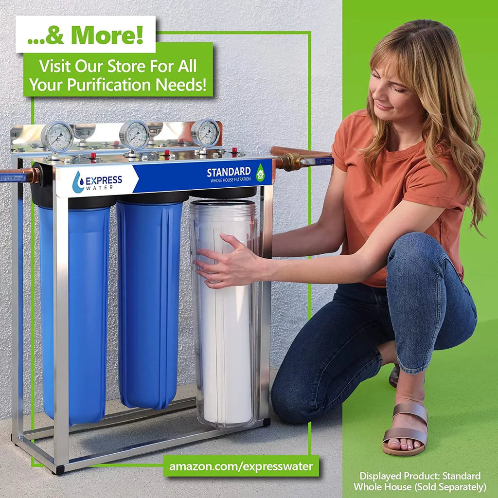 Filter Express Carbon \u2013 GPD Year RO SED Sediment Reverse inch System 10 Filters 23 Water PAC Filters Osmosis Replacement with \u2013 Set GAC 50 Size Membrane 3 Filters ACB \u2013