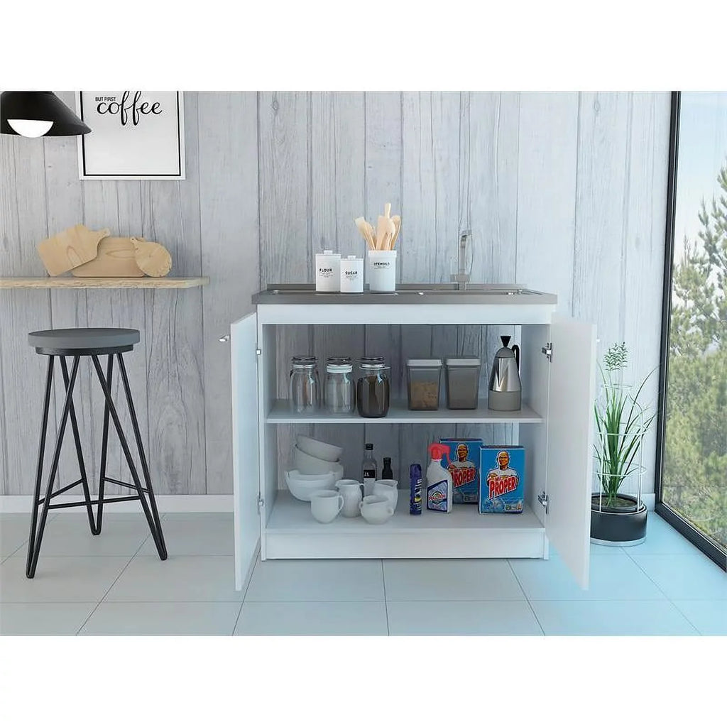 with Utility Kitchen Home 2-Piece Wood Sink Set Island and Square