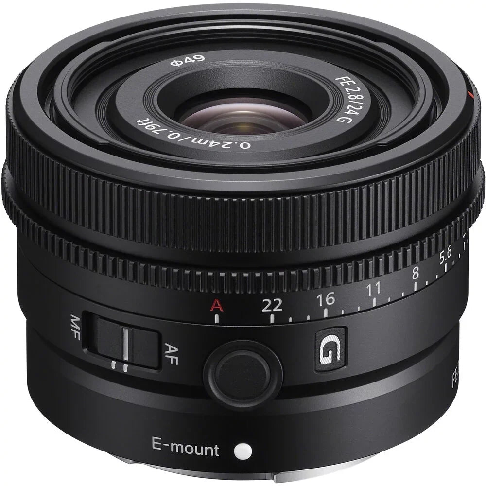 Camera +3 PC Lens+24mm f/2.8 (Silver) G Sony Lens Filter +64GB with Mirrorless 28-60mm a7C