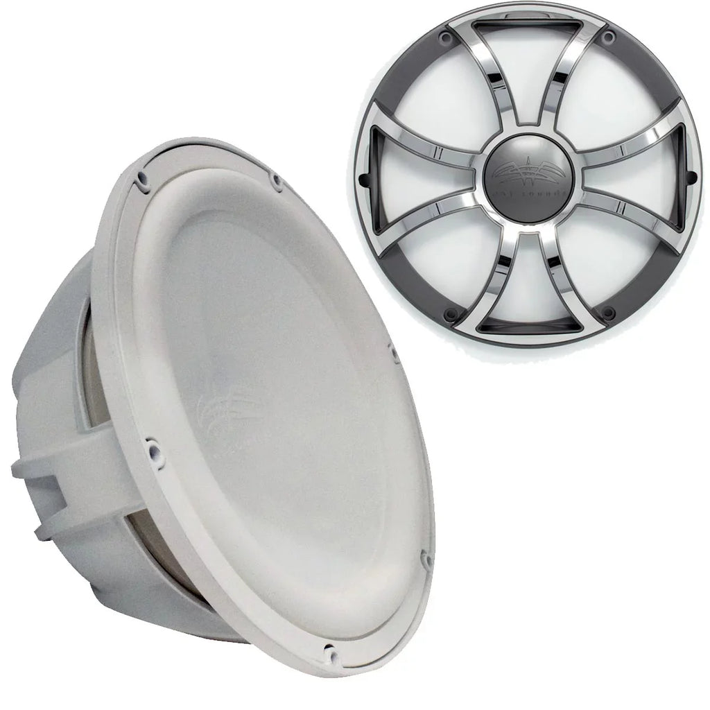 Wet Subwoofer Ohm Grill Gunmetal Sounds Stainless - Revo & Steel Subwoofer 4 Grill 12" & White -
