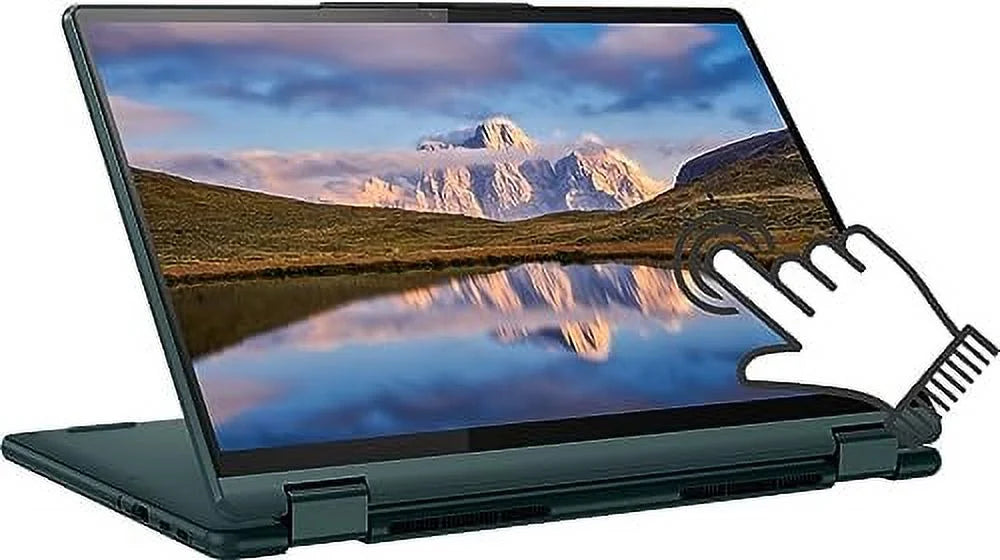 13.3" 7530U, 11, 6, HDMI, USB-C, RAM, Laptop, Win WUXGA w/CUE 6-Core Lenovo Backlit Accessories Keyboard, NVMe Fingerprint Touchscreen, 5 8GB Ryzen AMD Reader, Newest Yoga 256GB 2-in-1 WiFi SSD, 6