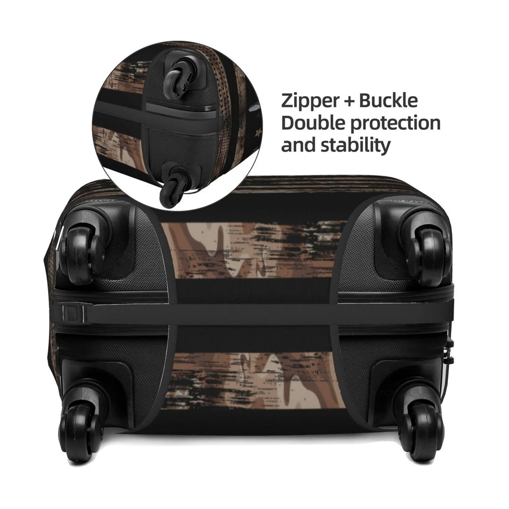 Luggage 18-32 Suitcase Fits Junzan Inch Desert Flag - With Luggage Print Protector Washable Cover American Fashion Camouflage