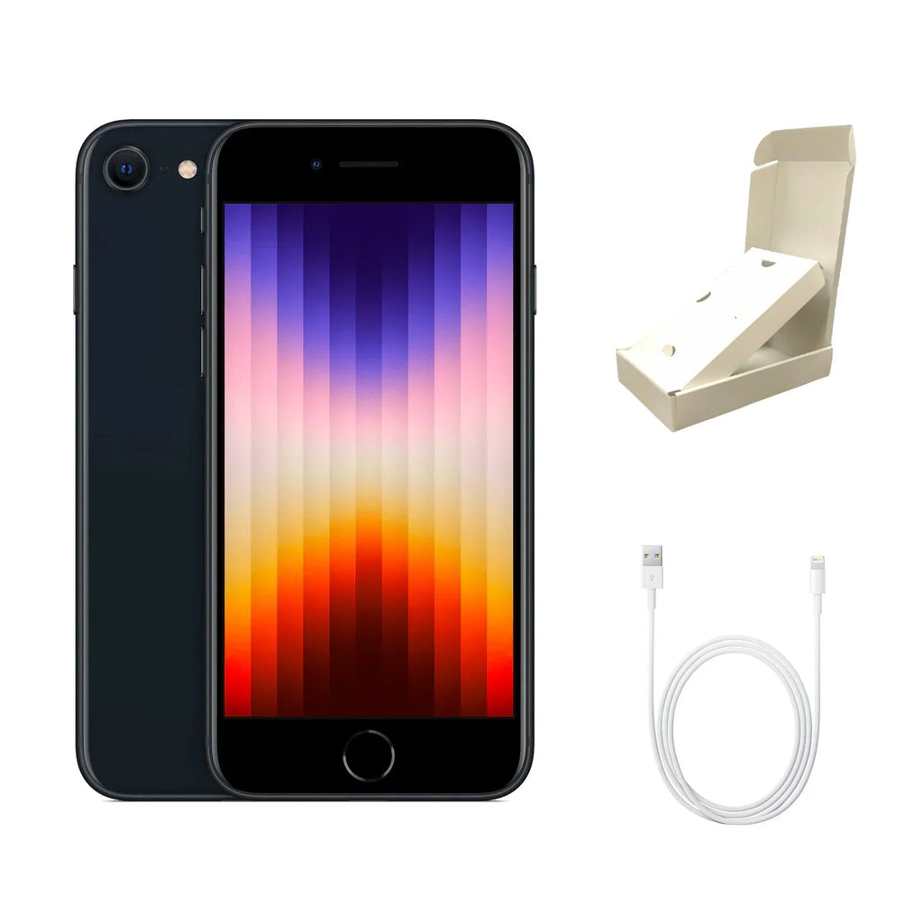 (3rd w/ Restored iPhone 64GB Apple (Refurbished) Box Gen) A2595 (Fully Midnight Unlocked) SE Gift
